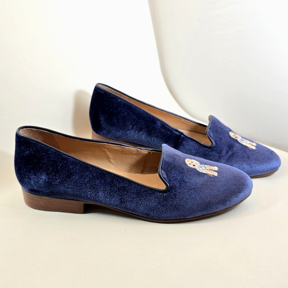 Jack Royers Blue Velvet Women's Loafers size 9